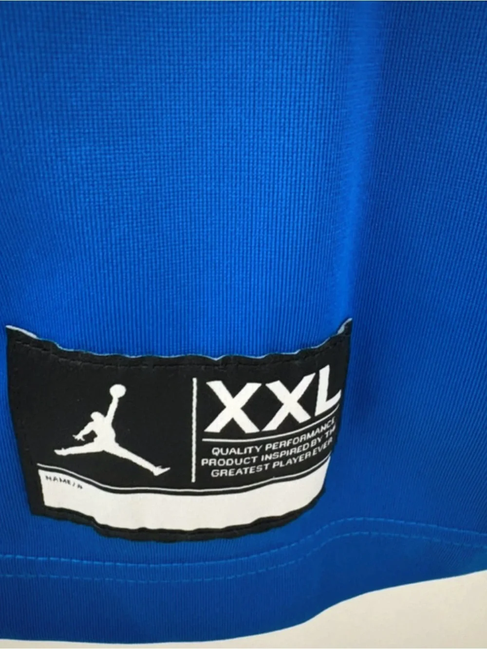 Jordan Blue Football Jersey #7 with White & Orange Accents